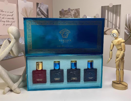 Box Versace 4x30ml (Eros Flame, Eros Parfum, Eros Eua de Parfum, Eros)