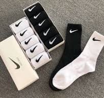 Nike longs socks white(5pairs)